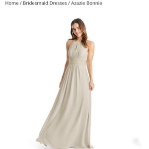 Azazie Taupe Bonnie Bridesmaid dress